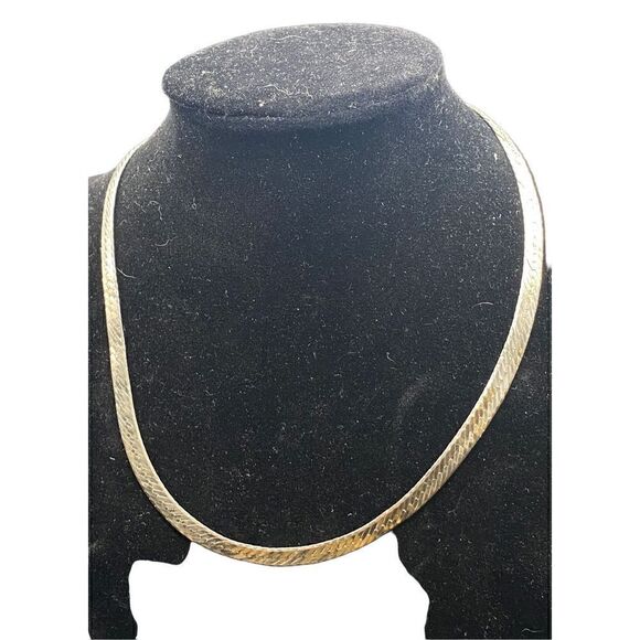 Sterling silver 925 herringbone circles reversible chain 16” chain 5mm wide - Picture 2 of 10